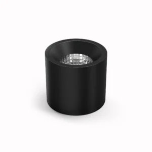 Belatrix 1068 cylinder light in black finish with compact surface mounted design for interior lighting