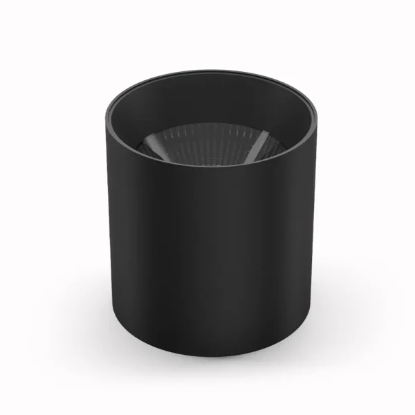 Belatrix Helix cylinder light in black finish with deep reflector for premium interior lighting