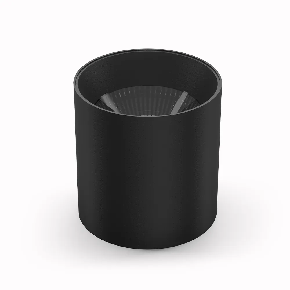 Belatrix Helix cylinder light in black finish with deep reflector for premium interior lighting
