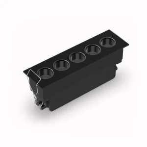 Belatrix Lency laser light in black finish with linear recessed design for premium interior lighting