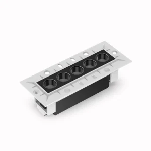 Belatrix Lency Trimless laser light in black body finish with five lens recessed design for premium interior lighting