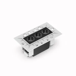 Belatrix Lency Trimless laser light in black body finish with three lens recessed design for premium interior lighting