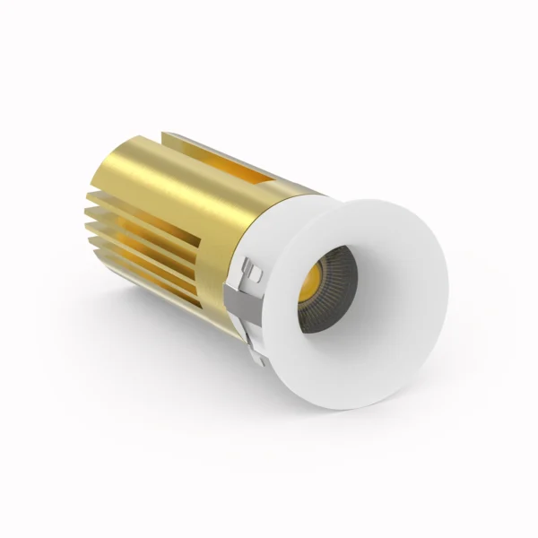 Belatrix Planet COB light in PKW finish with deep recessed lens for premium interior lighting