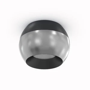 Belatrix Rado cylinder light in black and silver finish for modern architectural interior lighting