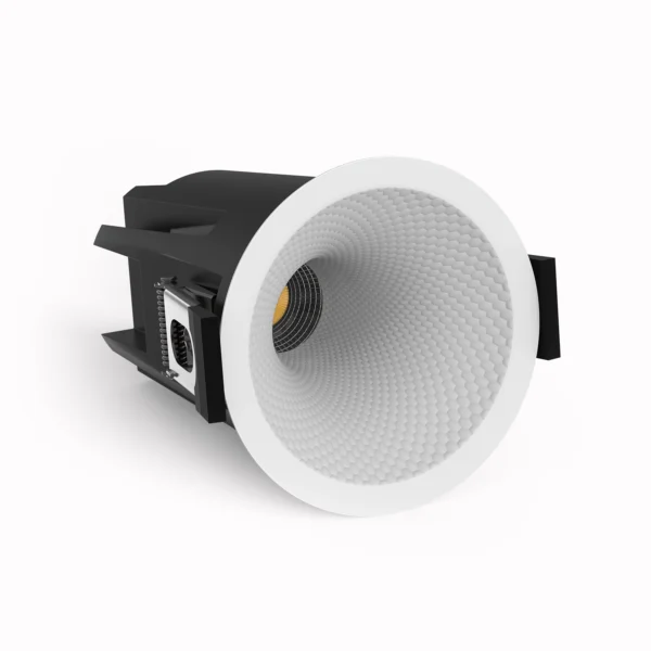 Belatrix Texture COB light in PKW finish with textured reflector for premium interior lighting