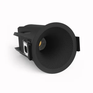 Belatrix Texture COB light in black finish with textured reflector for premium interior lighting