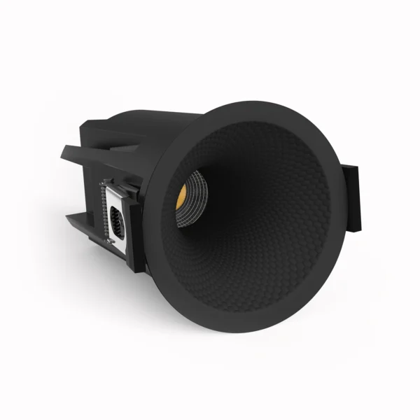 Belatrix Texture COB light in black finish with textured reflector for premium interior lighting