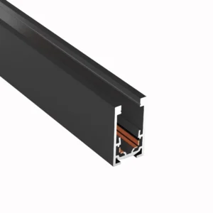 Belatrix Track Surface 10MM magnetic light track profile in black aluminium body for surface ceiling installation