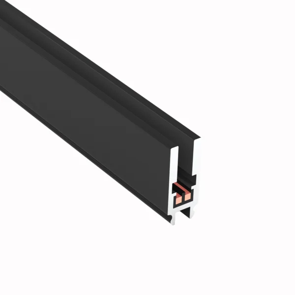 Belatrix Track Surface 5MM magnetic light profile in black aluminium body for surface mounted magnetic lighting system