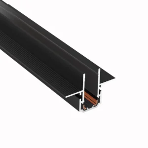 Belatrix Track Trimless 10MM magnetic light track profile in black aluminium body for clean ceiling installation