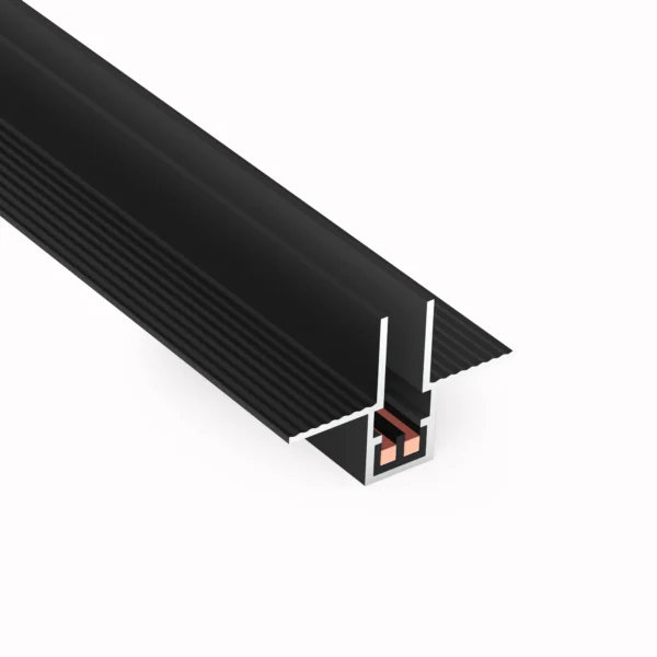 Belatrix Track Trimless 5MM magnetic light profile in black aluminium body for recessed magnetic lighting system