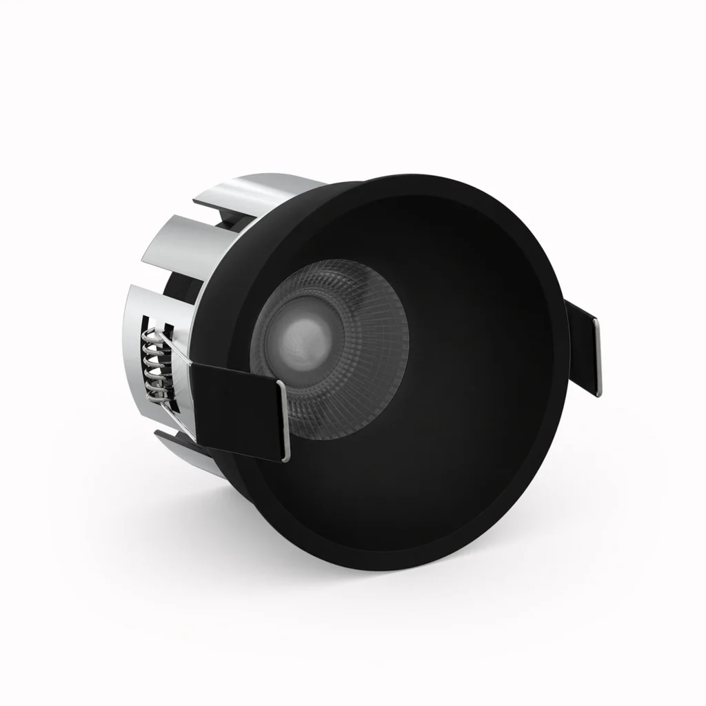 Belatrix Victor COB light in black finish with deep reflector for premium interior lighting