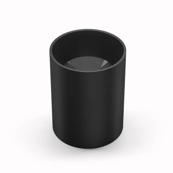 Belatrix Zion cylinder light in black finish with deep reflector design for premium interior lighting